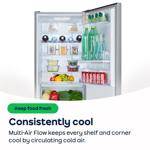 Hisense RL3B303SAWE Integrated Upright Fridge - Fixed Door Fixing Kit - White - AO Annotation - Multi-Air Flow